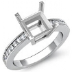 0.25 Ct Princess Diamond Engagement Ring Setting 14k W Gold