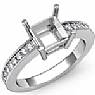 0.25 Ct Princess Diamond Engagement Ring Setting 14k W Gold