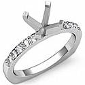 0.20 Ct Round Diamond Classic Engagement Ring Setting 14k WG