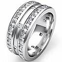 1.75 Ct Princess Round Diamond Wedding Eternity Ring W Gold