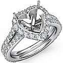 1.29ct Round Diamond Engagement Ring Heart Setting 14K White Gold