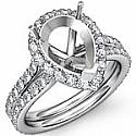 1.30 ct Round Diamond Engagement Ring Pear Setting 14K White Gold