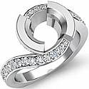 0.25 Ct Round Diamond Engagement Ring Setting 14k W Gold