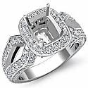 1.40 Ct Vintage Diamond Engagement Ring Cushion Setting 14k Gold