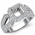 1.40 Ct Vintage Diamond Engagement Ring Asscher Setting 14k Gold