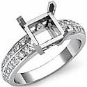 0.30 Ct Princess Diamond Engagement Ring Setting 14k W Gold