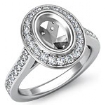 0.50 Ct Diamond Engagement Ring Oval Setting 14k White Gold