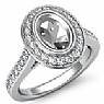 0.50 Ct Diamond Engagement Ring Oval Setting 14k White Gold