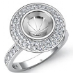 0.75 Ct Round Diamond Engagement Ring Setting 14 K White Gold