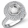 0.75 Ct Round Diamond Engagement Ring Setting 14 K White Gold