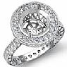 1 Ct Round Diamond Engagement Ring Setting 14 K White Gold