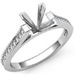 0.25Ct Princess Diamond Classic Engagement Ring Setting 14k W Gold