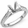 0.25Ct Princess Diamond Classic Engagement Ring Setting 14k W Gold