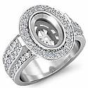 1.65 Ct Round Diamond Engagement Ring Setting 14k W Gold