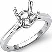 Round Diamond Classic Solitaire Engagement Setting Ring 14k W Gold
