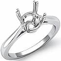 Round Diamond Classic Solitaire Engagement Setting Ring 14k W Gold