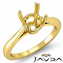 4g Round Diamond Solitaire Engagement 4 Prong Setting Ring 14k Gold Yellow Semi Mount