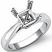Princess Diamond Classic Solitaire Engagement Setting Ring 14k W Gold