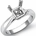 Princess Diamond Classic Solitaire Engagement Setting Ring 14k W Gold