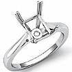 Emerald Cut Diamond Soliatire Engagement Ring Setting 14k W Gold