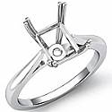 Emerald Cut Diamond Soliatire Engagement Ring Setting 14k W Gold