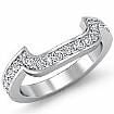 0.45Ct Round Diamond Half wedding Band Matching Set 14k White Gold