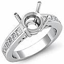 0.50 Ct Round Diamond Classic Engagament Ring Setting 14k W Gold