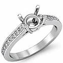 0.25 Ct Round Diamond Classic Engagement Ring Setting 14k W Gold