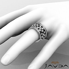 3.85Ct Round Princess Diamond Anniversary Ring Band W Gold