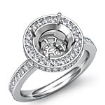 0.80 ct Round Diamond Engagement Ring Round Setting 14K White Gold