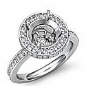 0.80 ct Round Diamond Engagement Ring Round Setting 14K White Gold