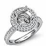 0.80 ct Round Diamond Engagement Ring Round Setting 14K White Gold