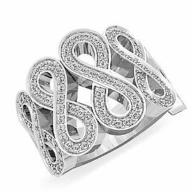 1.20 CT Round Diamond Fashion Anniversary Ring 14k Gold Band