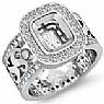 1.30 ct Cushion Diamond Anitque Designer Engagement Ring Gold