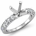 .75Ct Round Prong Set Diamond Engagement Ring 14k W Gold