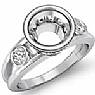 .5Ct Round Bezel Set Diamond Engagement Ring Setting 14k W Gold