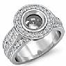 1.65Ct Round Diamond Engagement Ring Setting 14k W Gold