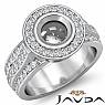 1.65Ct Diamond Engagement Ring Round Semi Mount 14K White Gold Halo Pave Setting
