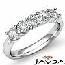 5 Stone Round Prong Diamond Women's Half Wedding Band 14k White Gold Ring 0.5Ct