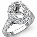 1.30 Ct Round Diamond Semi Mount Engagement Ring W Gold