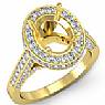 Round Diamond Semi Mount Engagement Ring14k Gold Yellow (1.3Ct. tw.)