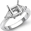 .5Ct Trillion Diamond 3 Stone Engagement Ring 14k W Gold