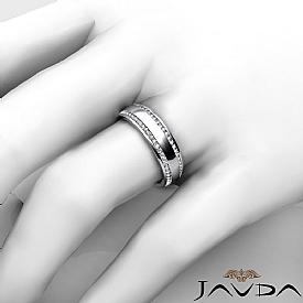 1.10 CT Round Diamond Man Eternity Wedding Band Gold