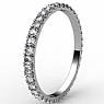 Micro Prong Round Diamond Women Eternity Ring 14k White Gold Wedding Band 0.6Ct