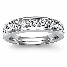 1 Ct. Round Diamond Women Wedding Diamond Band 14k WG