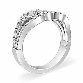 1 CT Round Diamond Women Right Hand Fashion Ring W Gold