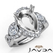 1.40 CT Pear Cut Diamond 3 Stone Anniversary Ring Setting 14k WG