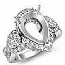 1.40 CT Pear Cut Diamond 3 Stone Anniversary Ring Setting 14k WG