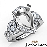 Pear Diamond Three 3 Stone Anniversary Setting Ring 14k W Gold Semi Mount 1.4Ct