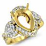 Pear Cut Diamond 3 Stone Anniversary Ring Setting 14k Gold Yellow (1.4Ct. tw.)